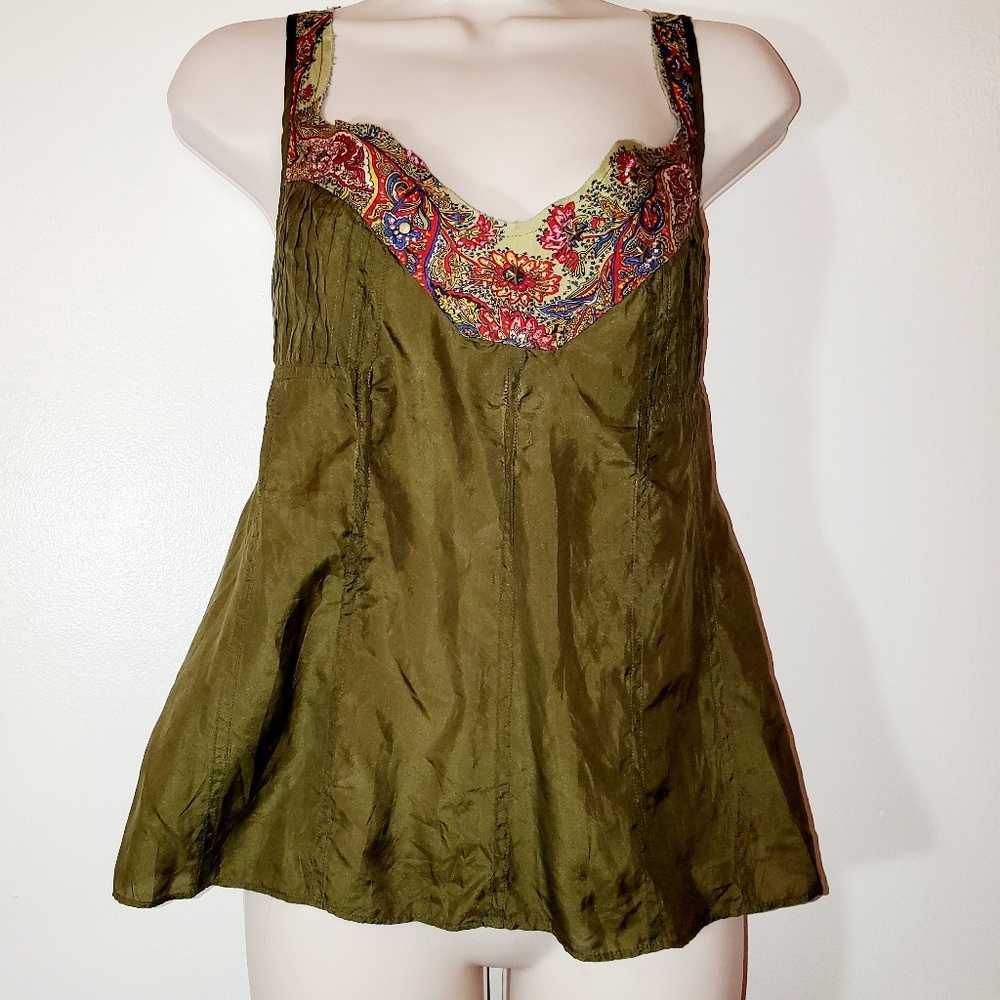 Free People silk tank top